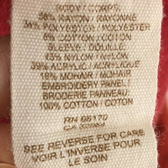 Free  People Rust Orange Embroidered Longsleeve Scoop neck Knit top size XS - Picture 13 of 16